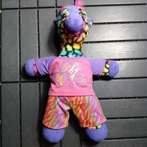 Build a Bear Colorful Giraffe Plush Purple & Pink Clothes Stuffed Animal PL4‎